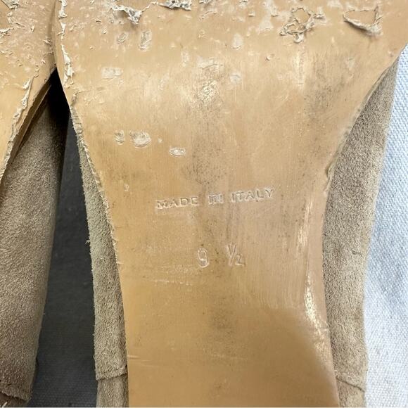 Everlane The Heel Boot block heel ankle bootie in taupe suede size 9.5 - Picture 6 of 14